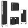 Juego de muebles de baño 4 piezas madera de ingeniería negro de , Muebles de baño - Ref: Foro24-3214765, Precio: 253,64 €, De...
