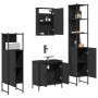 Juego de muebles de baño 4 pzas madera contrachapada negro de , Muebles de baño - Ref: Foro24-3214830, Precio: 238,52 €, Desc...