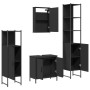 Juego de muebles de baño 4 pzas madera contrachapada negro de , Muebles de baño - Ref: Foro24-3214830, Precio: 238,52 €, Desc...