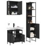 Set de muebles de baño 3 piezas madera contrachapada negro de , Muebles de baño - Ref: Foro24-3214735, Precio: 203,82 €, Desc...