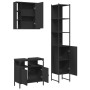 Set de muebles de baño 3 piezas madera contrachapada negro de , Muebles de baño - Ref: Foro24-3214735, Precio: 203,82 €, Desc...