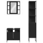 Set de muebles de baño 3 piezas madera contrachapada negro de , Muebles de baño - Ref: Foro24-3214735, Precio: 203,82 €, Desc...