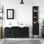Juego de muebles de baño 4 pzas madera contrachapada negro de , Muebles de baño - Ref: Foro24-3214810, Precio: 238,08 €, Desc...