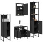 Juego de muebles de baño 4 pzas madera contrachapada negro de , Muebles de baño - Ref: Foro24-3214825, Precio: 233,48 €, Desc...