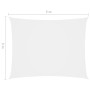 Toldo de vela rectangular tela Oxford blanco 3x5 m de vidaXL, Sombrillas - Ref: Foro24-135267, Precio: 44,62 €, Descuento: %