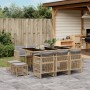 Set comedor de jardín 11 pzas con cojines ratán sintético beige de , Conjuntos de jardín - Ref: Foro24-3210972, Precio: 502,0...