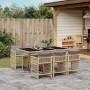 Set comedor de jardín 7 pzas con cojines ratán sintético beige de , Conjuntos de jardín - Ref: Foro24-3211632, Precio: 477,62...