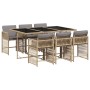 Set comedor de jardín 7 pzas con cojines ratán sintético beige de , Conjuntos de jardín - Ref: Foro24-3211632, Precio: 477,62...