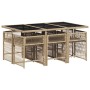 Set comedor de jardín 7 pzas con cojines ratán sintético beige de , Conjuntos de jardín - Ref: Foro24-3211632, Precio: 477,62...