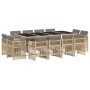 Set comedor de jardín con cojines 13 pzas ratán sintético beige de , Conjuntos de jardín - Ref: Foro24-3211044, Precio: 767,6...