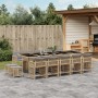Set comedor de jardín con cojines 15 pzas ratán sintético beige de , Conjuntos de jardín - Ref: Foro24-3211716, Precio: 940,0...