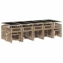 Set comedor de jardín con cojines 15 pzas ratán sintético beige de , Conjuntos de jardín - Ref: Foro24-3211716, Precio: 940,0...