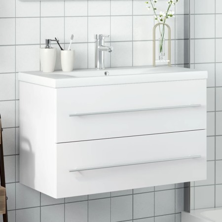 Mueble de baño con lavabo integrado blanco de , Tocadores de baño - Ref: Foro24-3278776, Precio: 256,28 €, Descuento: %