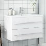 Mueble de baño con lavabo integrado blanco de , Tocadores de baño - Ref: Foro24-3278776, Precio: 256,28 €, Descuento: %