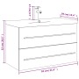 Mueble de baño con lavabo integrado blanco de , Tocadores de baño - Ref: Foro24-3278776, Precio: 256,28 €, Descuento: %
