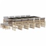 Set comedor de jardín con cojines 15 pzas ratán sintético beige de , Conjuntos de jardín - Ref: Foro24-3210816, Precio: 907,7...
