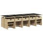 Set comedor de jardín con cojines 15 pzas ratán sintético beige de , Conjuntos de jardín - Ref: Foro24-3211176, Precio: 801,0...