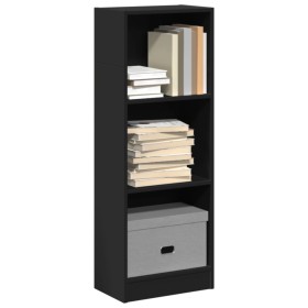 Estantería de madera de ingeniería negra 40x24x109 cm de , Librerías y estanterías - Ref: Foro24-857775, Precio: 36,78 €, Des...