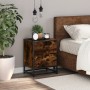 Mesita de noche madera de ingeniería roble ahumado 40x31x50 cm de , Mesitas de noche - Ref: Foro24-848678, Precio: 45,92 €, D...