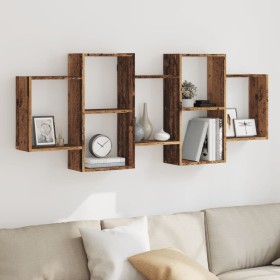 Estantería de pared madera ingeniería envejecida 159x18x65 cm de , Estantes y estanterías - Ref: Foro24-853216, Precio: 59,53...