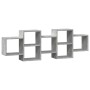 Estante de pared madera ingeniería gris hormigón 129x18x42 cm de , Estantes y estanterías - Ref: Foro24-853221, Precio: 53,18...