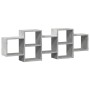 Estante de pared madera ingeniería gris hormigón 129x18x42 cm de , Estantes y estanterías - Ref: Foro24-853221, Precio: 53,18...