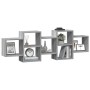 Estante de pared madera ingeniería gris Sonoma 129x18x42 cm de , Estantes y estanterías - Ref: Foro24-853223, Precio: 52,34 €...