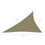 Toldo de vela triangular tela Oxford beige 3x4x5 m de vidaXL, Sombrillas - Ref: Foro24-135173, Precio: 31,62 €, Descuento: %