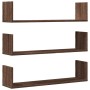Estantes pared 3 uds madera ingeniería marrón roble 80x18x18 cm de , Estantes y estanterías - Ref: Foro24-853296, Precio: 33,...