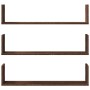 Estantes pared 3 uds madera ingeniería marrón roble 80x18x18 cm de , Estantes y estanterías - Ref: Foro24-853296, Precio: 33,...