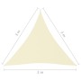 Toldo de vela triangular tela Oxford color crema 3x3x3 m de vidaXL, Sombrillas - Ref: Foro24-135225, Precio: 18,63 €, Descuen...