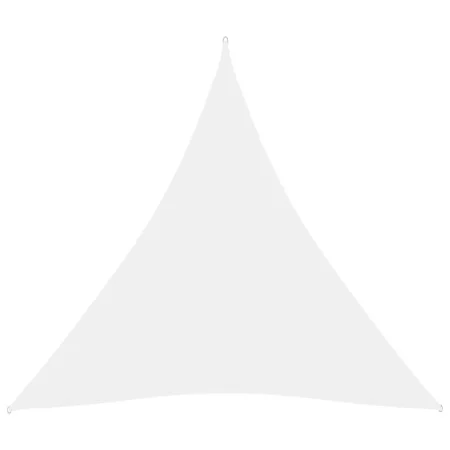 Toldo de vela triangular tela Oxford blanco 5x5x5 m de vidaXL, Sombrillas - Ref: Foro24-135290, Precio: 41,53 €, Descuento: %