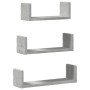 Estante de pared 3 unidades madera de ingeniería gris hormigón de , Estantes y estanterías - Ref: Foro24-853311, Precio: 17,6...