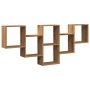 Estante de pared madera ingeniería roble artesanal 159x18x66 cm de , Estantes y estanterías - Ref: Foro24-853307, Precio: 48,...