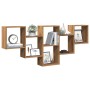 Estante de pared madera ingeniería roble artesanal 159x18x66 cm de , Estantes y estanterías - Ref: Foro24-853307, Precio: 48,...