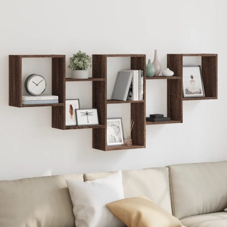 Estantería de pared madera ingeniería marrón roble 159x18x66 cm de , Estantes y estanterías - Ref: Foro24-853305, Precio: 51,...