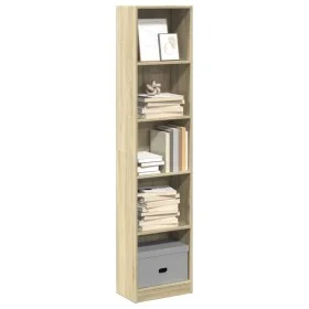Estantería de madera de ingeniería roble Sonoma 40x24x176 cm de , Librerías y estanterías - Ref: Foro24-857794, Precio: 59,56...