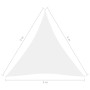 Toldo de vela triangular tela Oxford blanco 5x5x5 m de vidaXL, Sombrillas - Ref: Foro24-135290, Precio: 38,18 €, Descuento: %