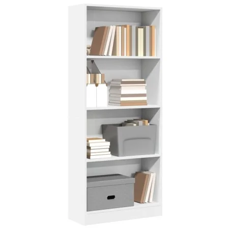 Estantería de madera de ingeniería blanca 60x24x143 cm de , Librerías y estanterías - Ref: Foro24-857812, Precio: 53,34 €, De...
