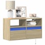 Mueble de TV de pared con luces LED roble Sonoma 80x31x45 cm de , Muebles TV - Ref: Foro24-852329, Precio: 62,46 €, Descuento: %
