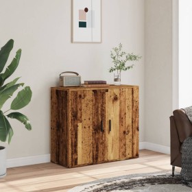 Aparador madera de ingeniería madera envejecida 80x33x70 cm de , Aparadores - Ref: Foro24-857073, Precio: 75,75 €, Descuento: %