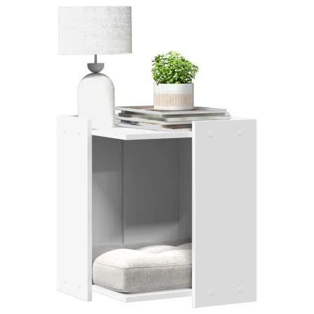 Mueble arenero para gatos madera ingeniería blanco 42x42x51 cm de , Mobiliario para gatos - Ref: Foro24-857742, Precio: 37,98...