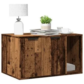 Mueble arenero de gatos madera ingeniería envejecida 80x50x45cm de , Mobiliario para gatos - Ref: Foro24-857740, Precio: 79,7...