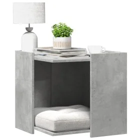 Mueble arenero de gatos madera gris hormigón 53x53x51 cm de , Mobiliario para gatos - Ref: Foro24-857754, Precio: 50,87 €, De...