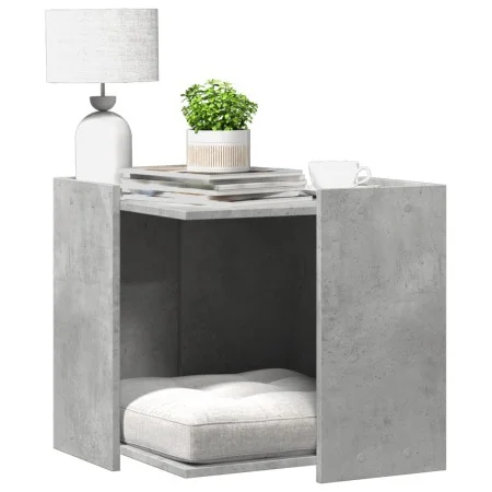 Mueble arenero de gatos madera gris hormigón 53x53x51 cm de , Mobiliario para gatos - Ref: Foro24-857754, Precio: 50,87 €, De...