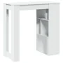 Mesa bar con estantes madera ingeniería blanca 102x50x103,5 cm de , Mesas de cocina y de comedor - Ref: Foro24-854355, Precio...