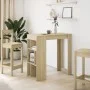 High bar table with Sonoma oak wood shelves 102x50x103.5 cm by , Kitchen and dining tables - Ref: Foro24-854357, Price: 74,58...