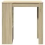 High bar table with Sonoma oak wood shelves 102x50x103.5 cm by , Kitchen and dining tables - Ref: Foro24-854357, Price: 74,58...