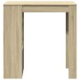 Mesa alta bar con estantes madera roble Sonoma 102x50x103,5 cm de , Mesas de cocina y de comedor - Ref: Foro24-854357, Precio...