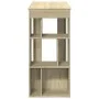 High bar table with Sonoma oak wood shelves 102x50x103.5 cm by , Kitchen and dining tables - Ref: Foro24-854357, Price: 74,58...